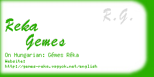 reka gemes business card